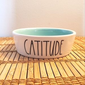 Rae Dunn "CATITUDE" cat food dish
